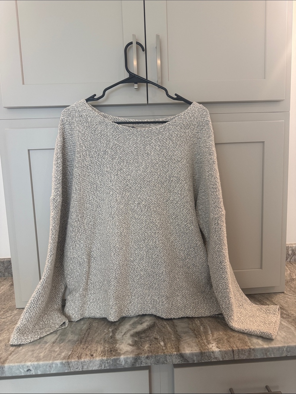 Lucky Brand Heathered Light Gray Crewneck Sweater